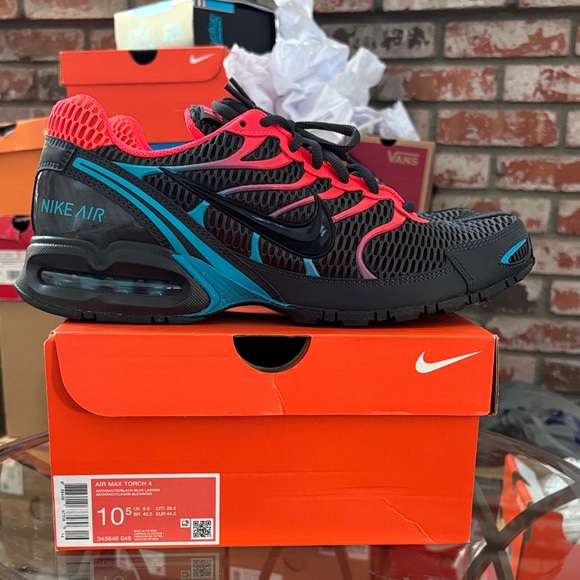 Nike Other - Nike Air Max Torch 4 Running Shoes Black Blue Lagoon 343846-046 Men’s 10.5